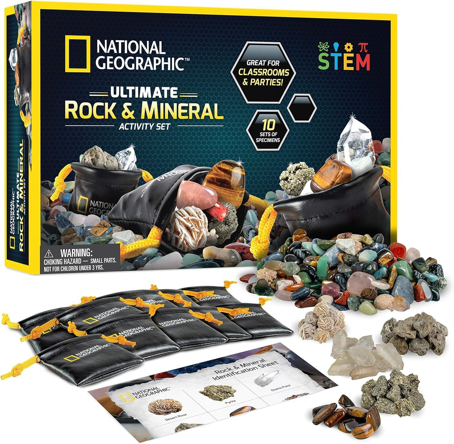 National Geographic Kids Rock Collection – 1.25 Lb Assorted Rocks, Minerals & Ge