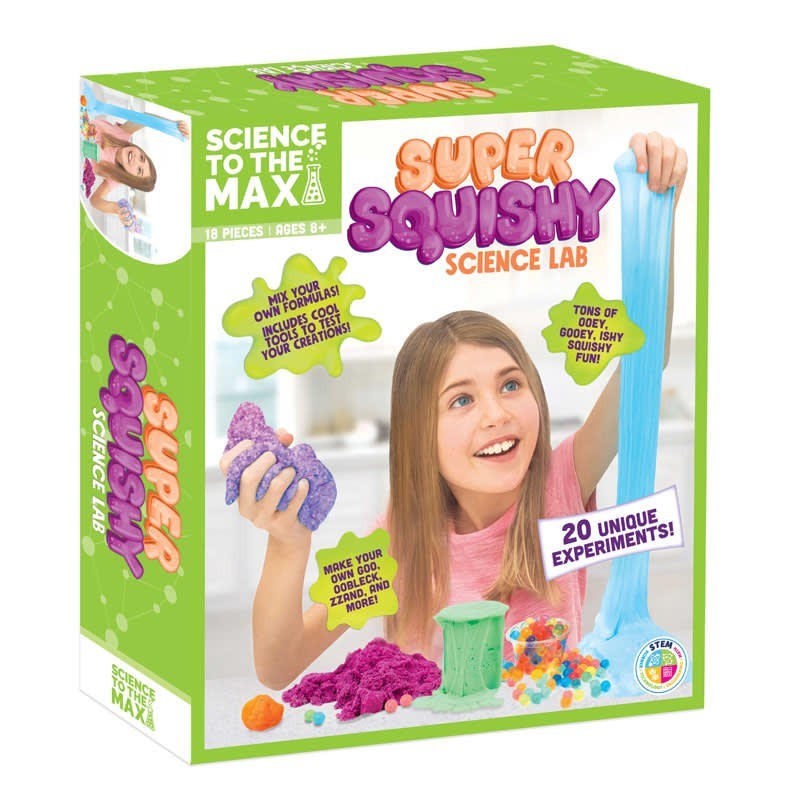 SCIENCE TO THE MAX SUPER SQUISHY SCIENCE LAB BRAND NEW 20 UNIQUE EXPERIMENTS