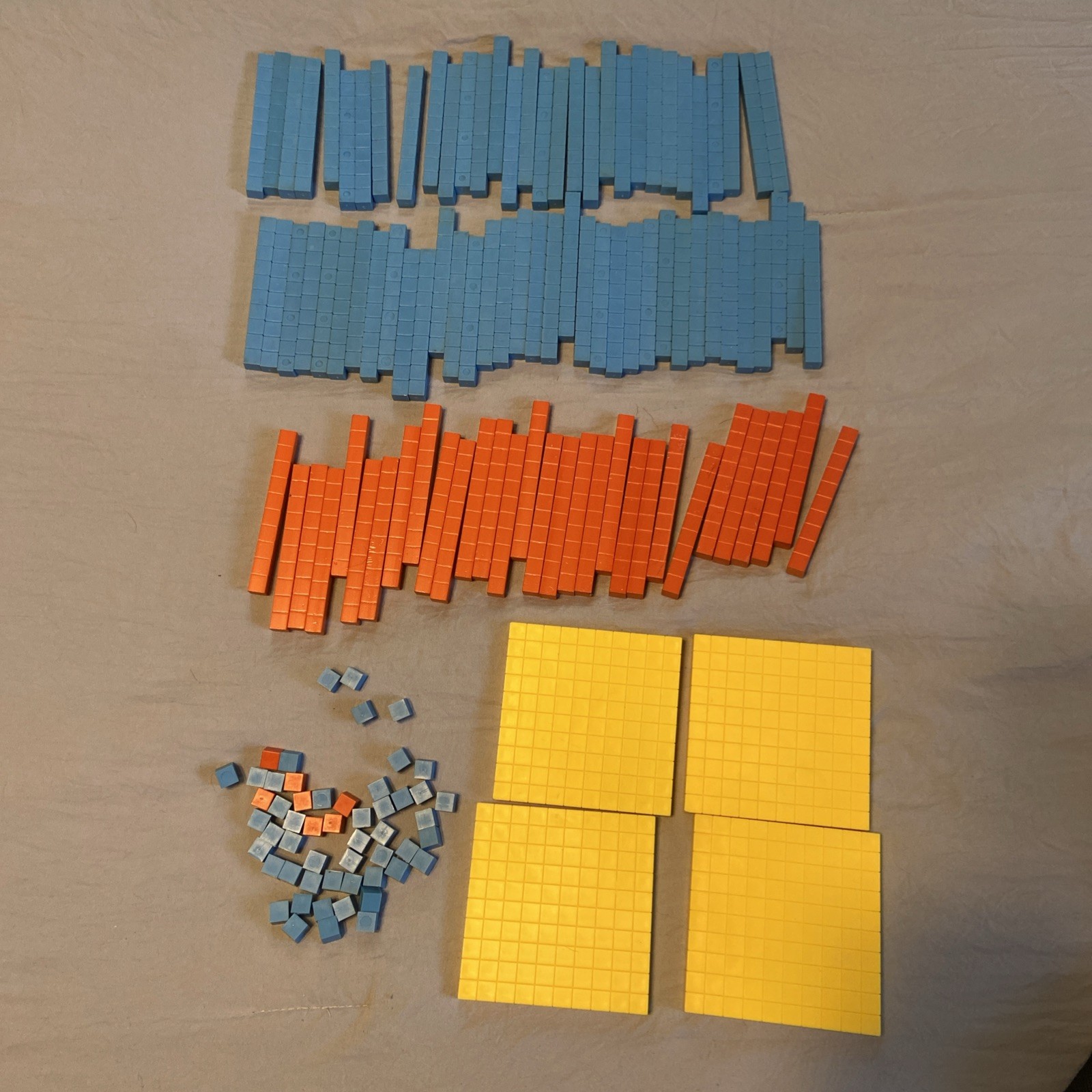 Math Manipulative 100s 10s 1s Blocks Set Base 10
