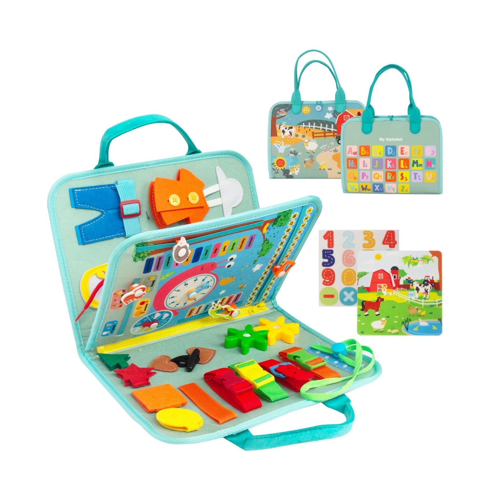 Busy Board Montessori Toys for Boy Girl Birthday Gifts, Busy Book L… Fast Ship