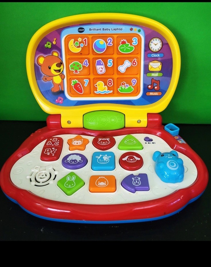 VTech Brilliant Baby Laptop Learning Interactive Travel Kids Light Up