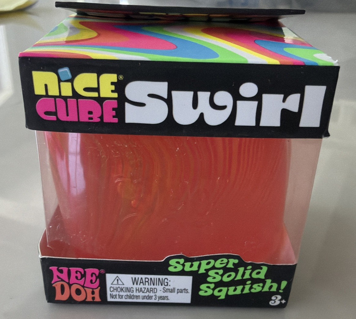 Needoh Nice Cube Swirl Orange/pink/yellow