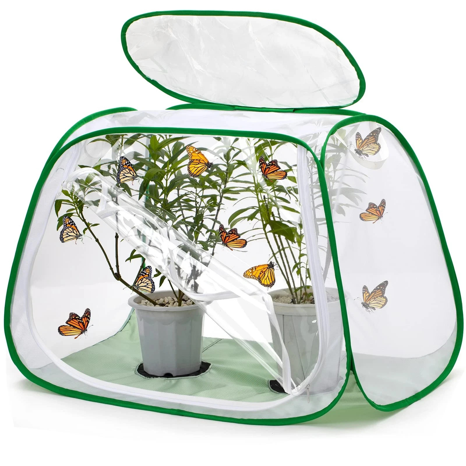 Outdoor Pop-up Large Insect and Butterfly Net Habitat，with Rainproof top Cove…