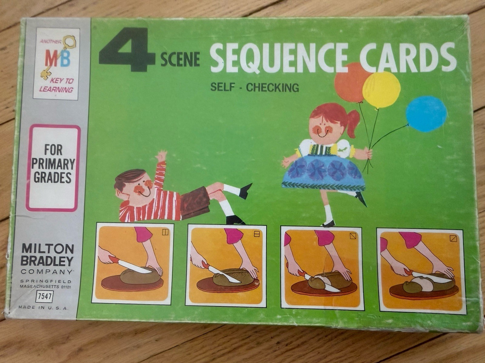 Vintage Milton Bradley 4-Scene Sequencing Story Cards (Primary Grades)