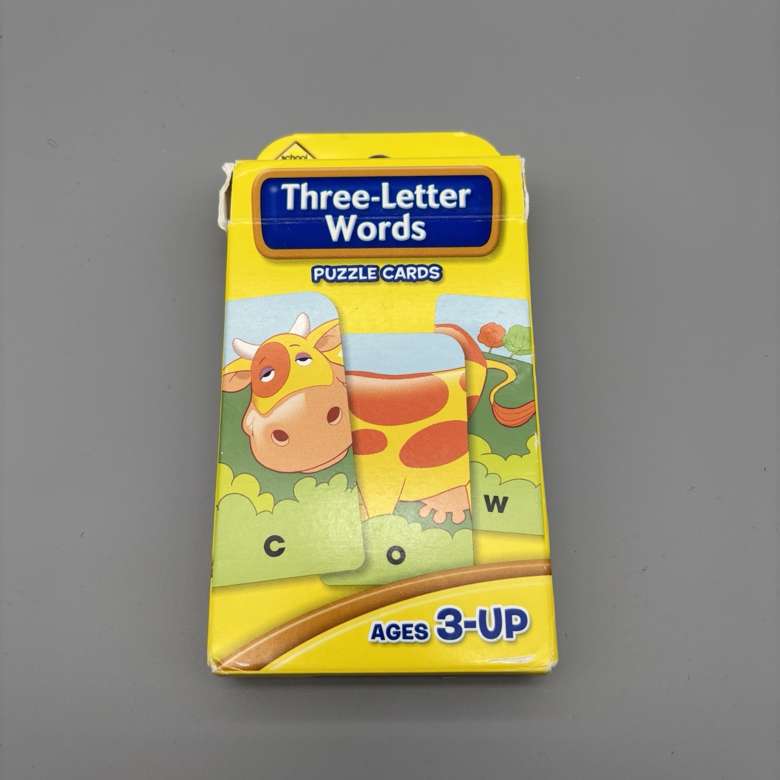 School Zone Three Letter Words Flash Puzzle Cards Learning Game Educational
