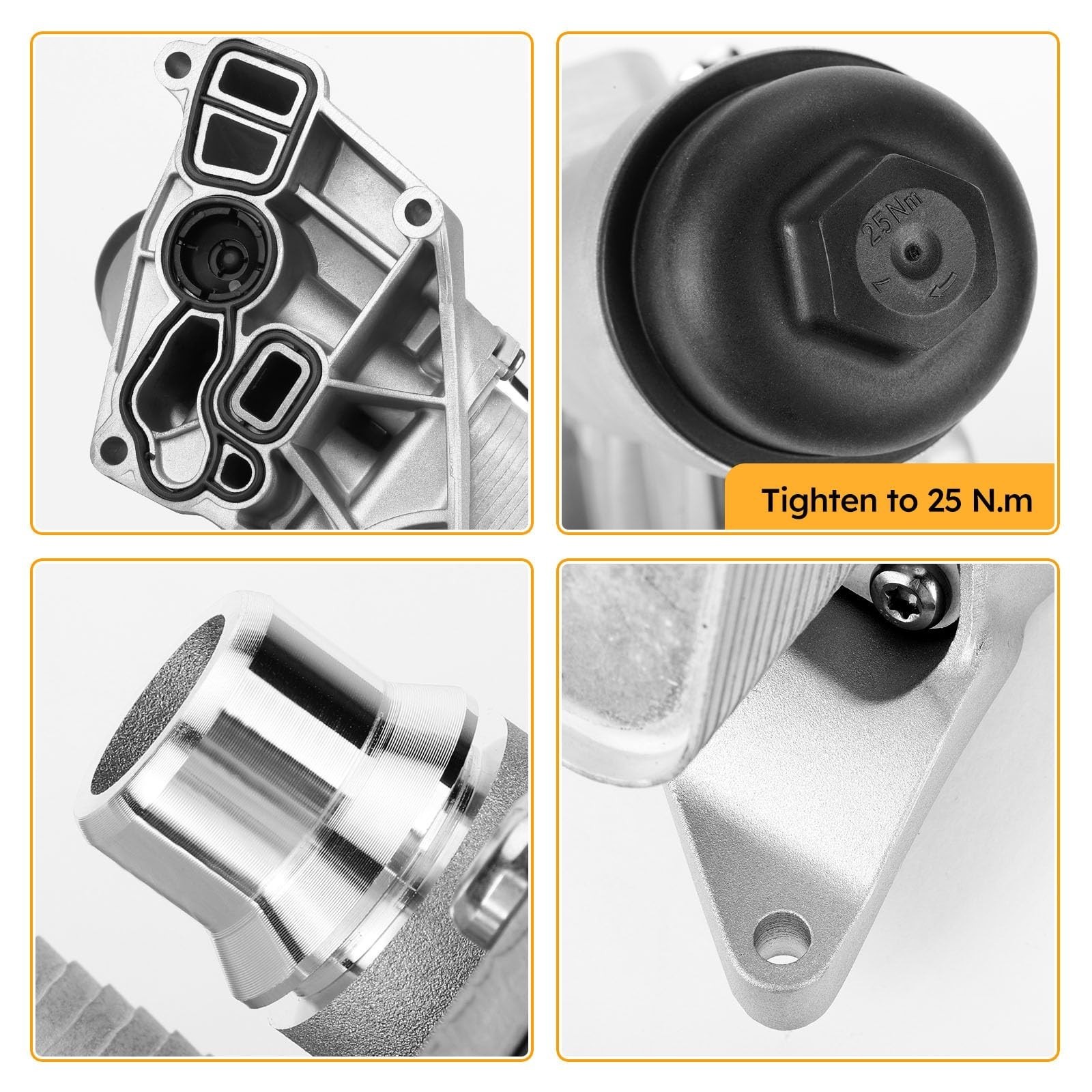 BMW 11428596283 Aluminum Oil Filter Housing & Cooler For B46 B48 2.0L Turbo