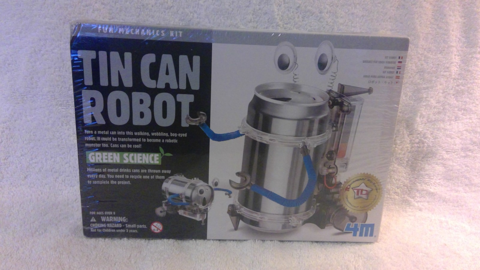 4M Green Science Fun Mechanics Kit «TIN CAN ROBOT» #3653 JA, New, Factory Sealed