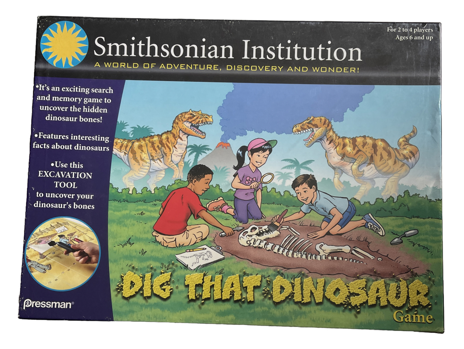 Smithsonian Institution Dig That Dinosaur Board Game Family Fun – NEW 2008