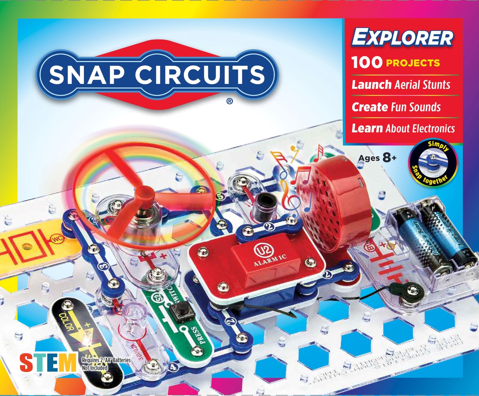 Jr. SC-100 Electronics Exploration Kit, Over 100 Projects, Full Color Project…