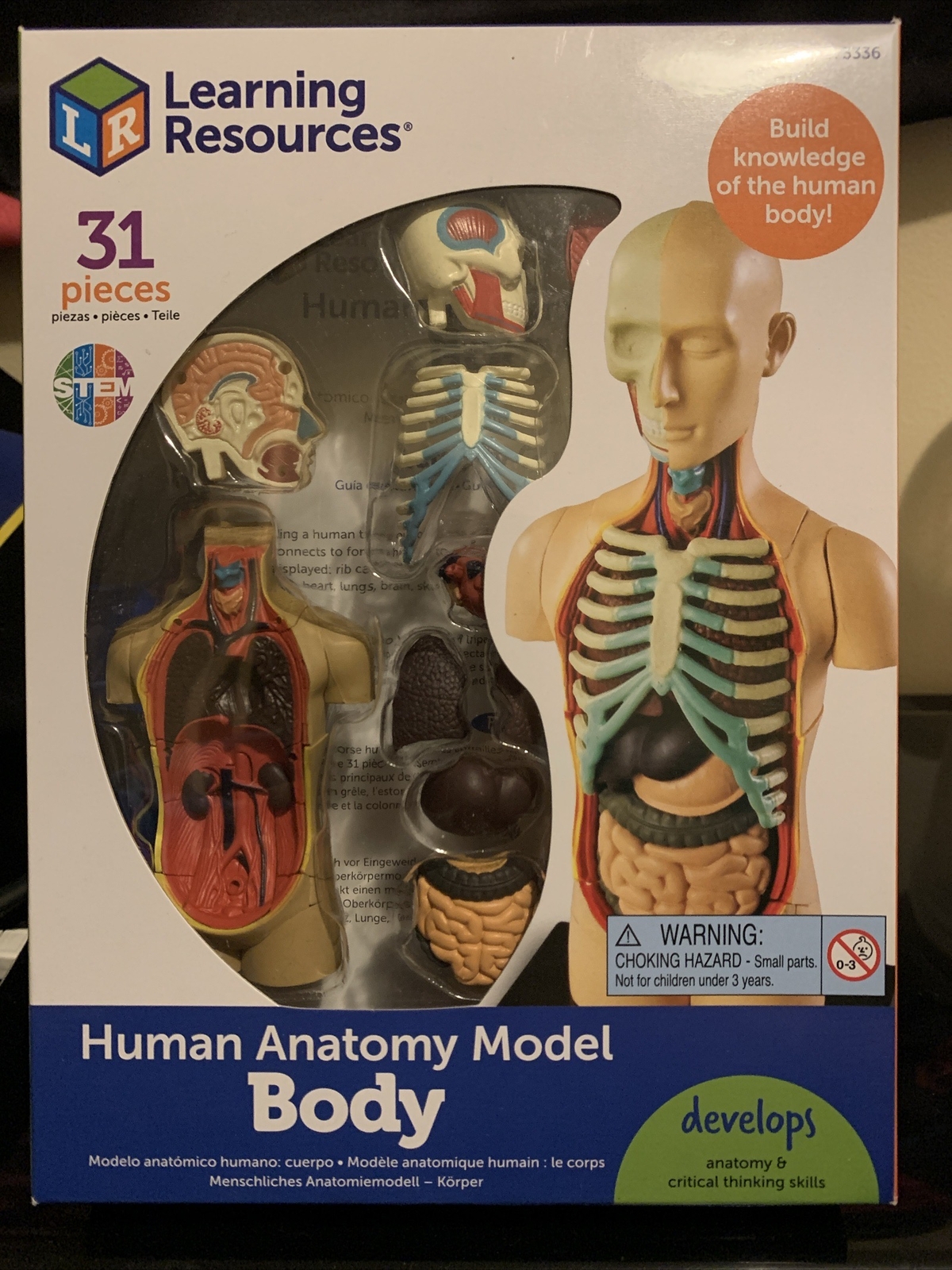 Learning Resources Human Body Model, 31 Pieces, Grades 3+, Ages 8+, Science C…