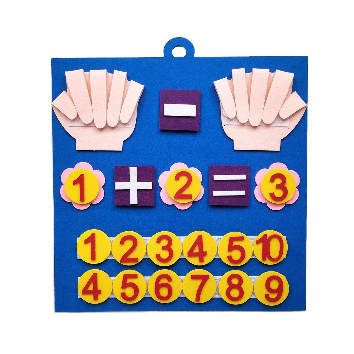 Toddler Montessori Toys Felt Finger Numbers Math Toy Children Counting Early Edu
