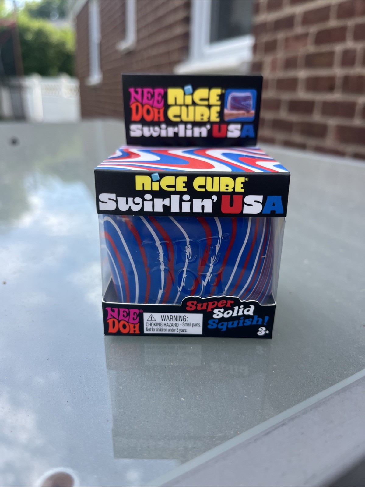 Nee Doh Nice Cube 4th Of July Swirlin USA Red White Blue Schylling Stress Toy