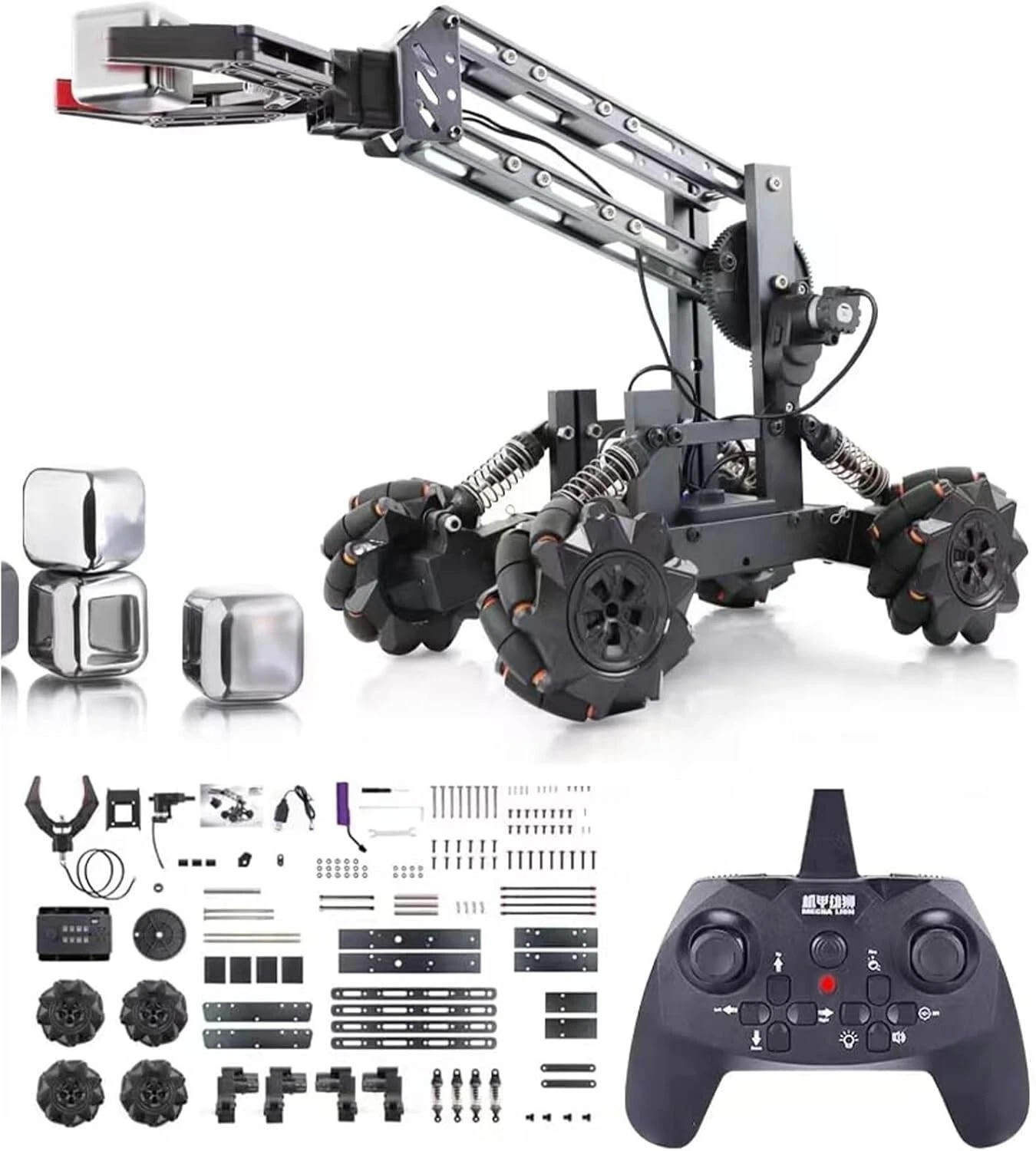 Smart Robot Arm Kit,2-in-1 Science Kits with 4-DOF Robotic Car,Electronic Pro…