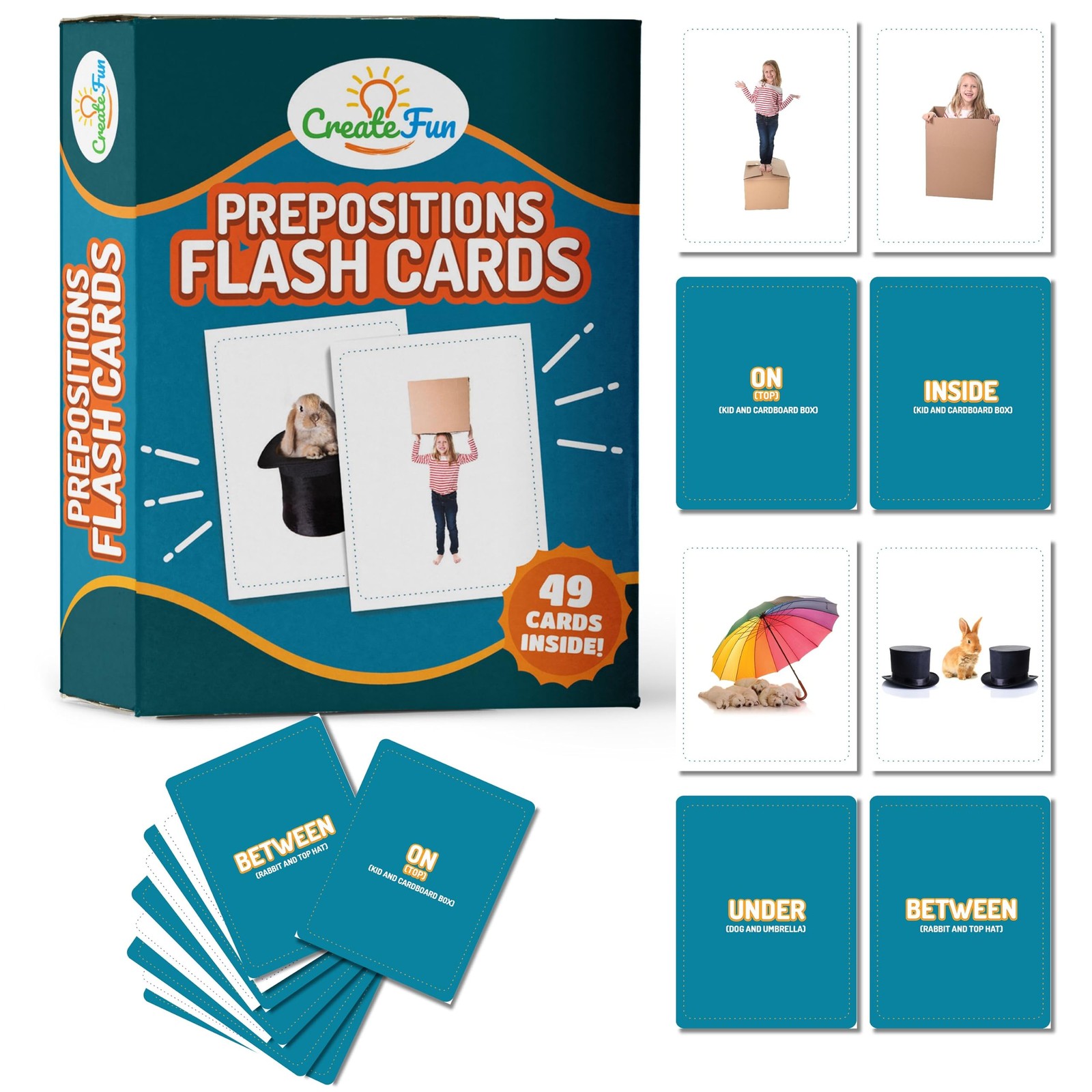 49 Preposition Vocabulary Builder Flash Cards Vol 1 Includes 7 Picture Card P…