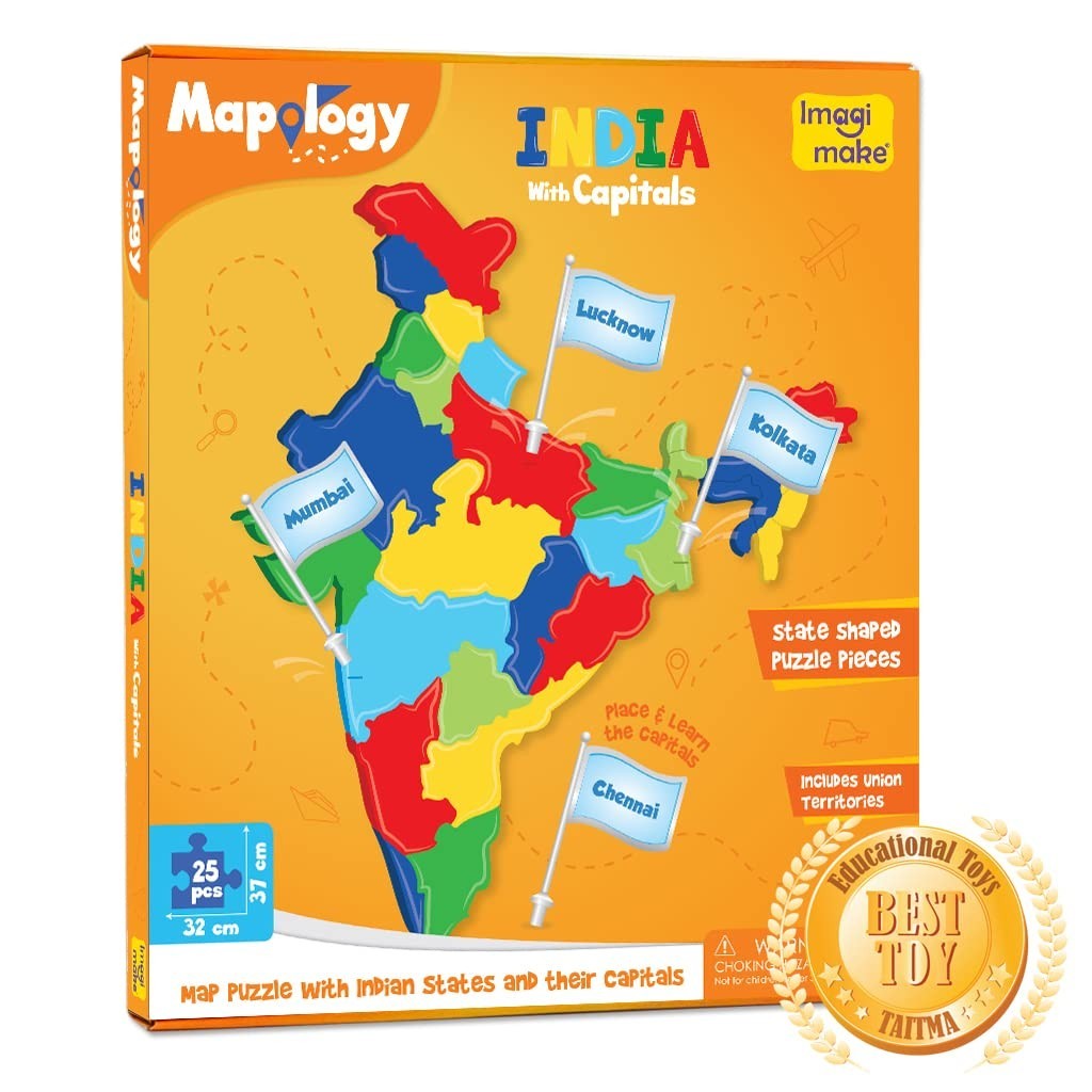 Mapology India with State Capitals – Educational Toy & Learning Aid
