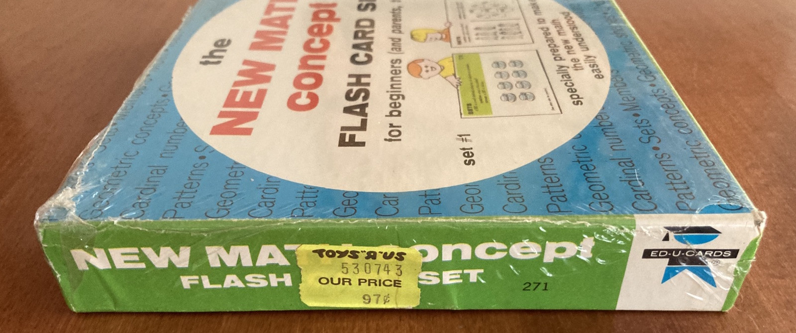 Factory Sealed Vintage Math Flash Cards Set EDU Toys R Us Home And School Unused