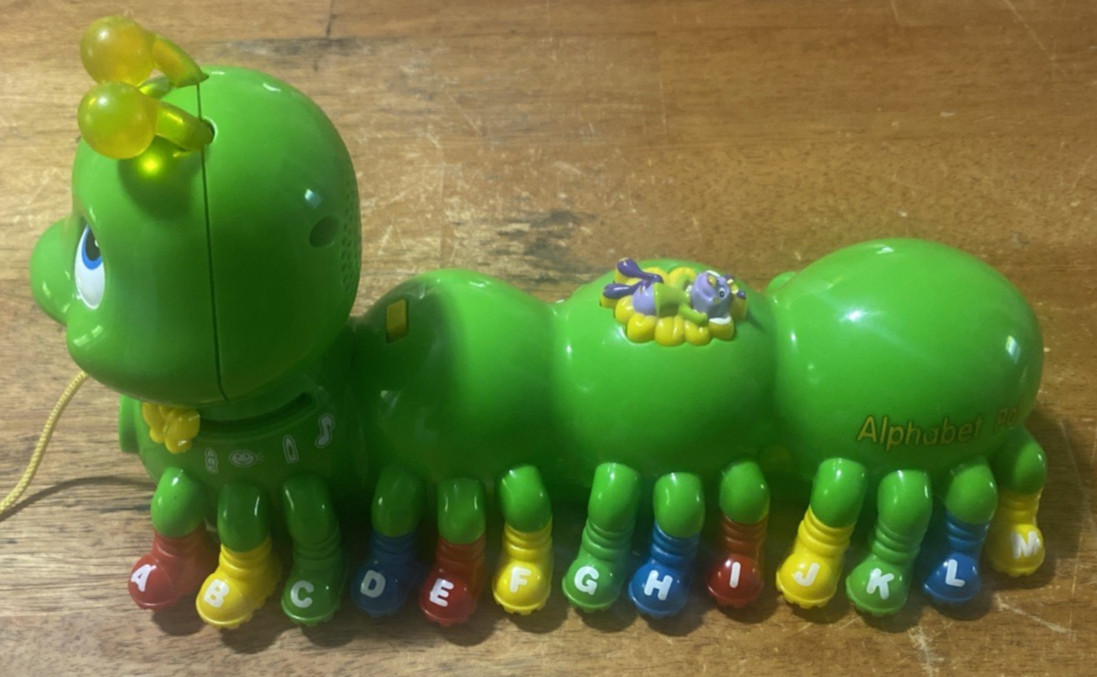Leap Frog Alphabet Pal Caterpillar Grern Interactive Educational-TESTED WORKS