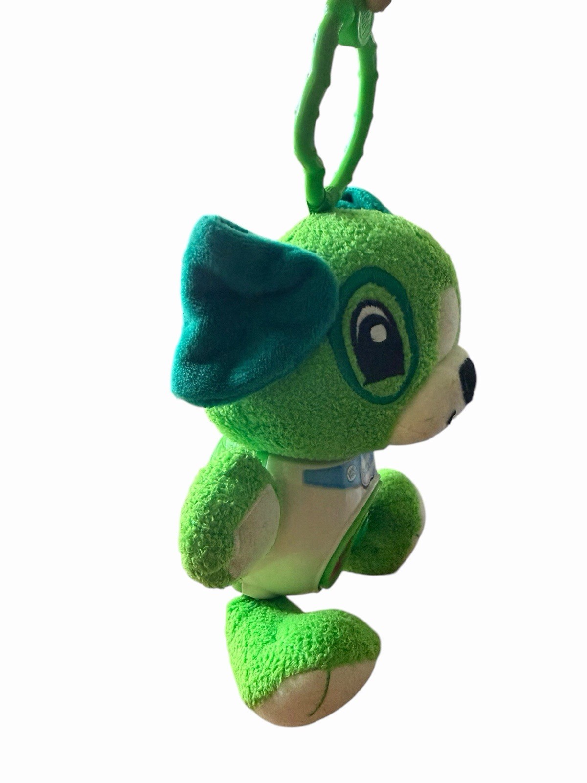 Leaf Frog Sing & Scout Green Dog Plush Interactive Toy w/Hanging Loop Hook