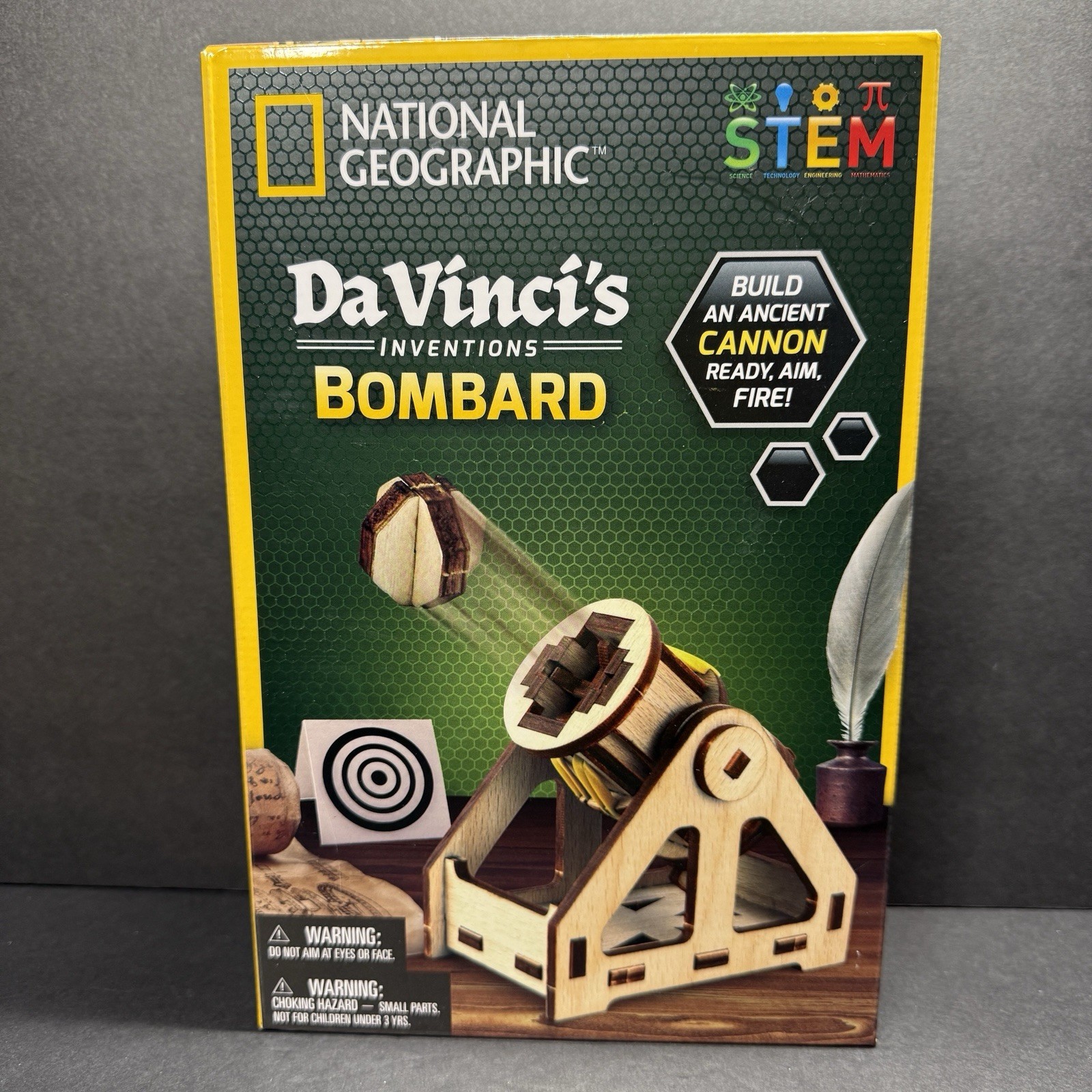 National Geographic Da Vinci’s Bombard Kit Build an Ancient Cannon STEM Complete
