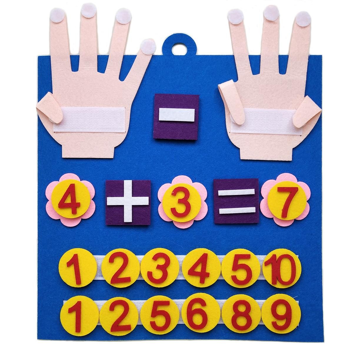 Toddler Montessori Toys Felt Finger Numbers Math Toy Children Counting Early Edu
