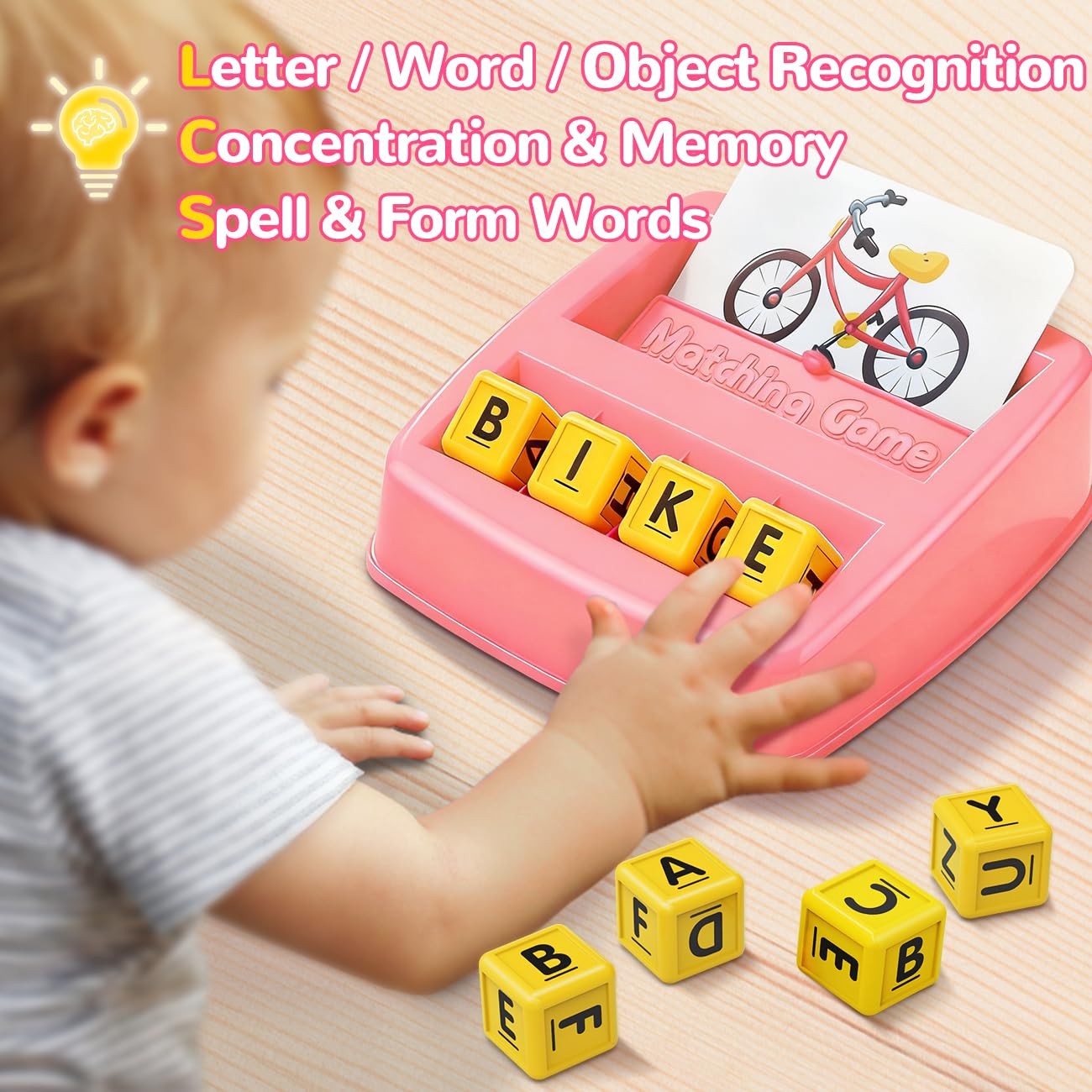 Educational Toys for 3 4 5 Year Old Girl, Matching Letter Game Puzzles for Ag…