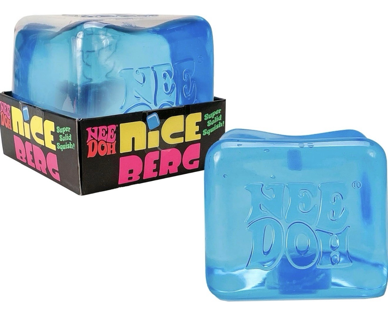 Needoh Nice Berg Giant Mega Nice Cube Sensory Squeeze Toy Super Solid Squish