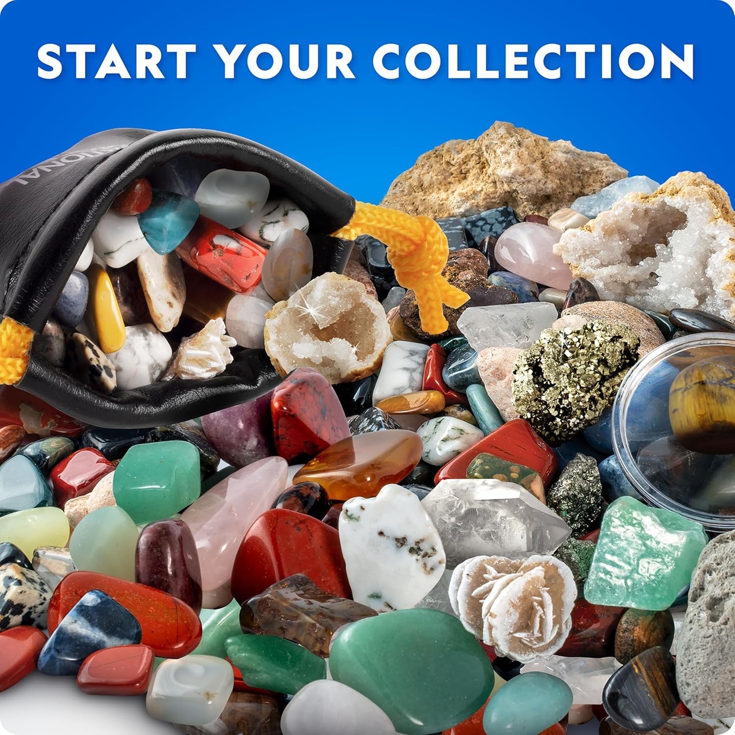 National Geographic Rock Collection Box for Kids – 300+ Piece Gemstones and C…