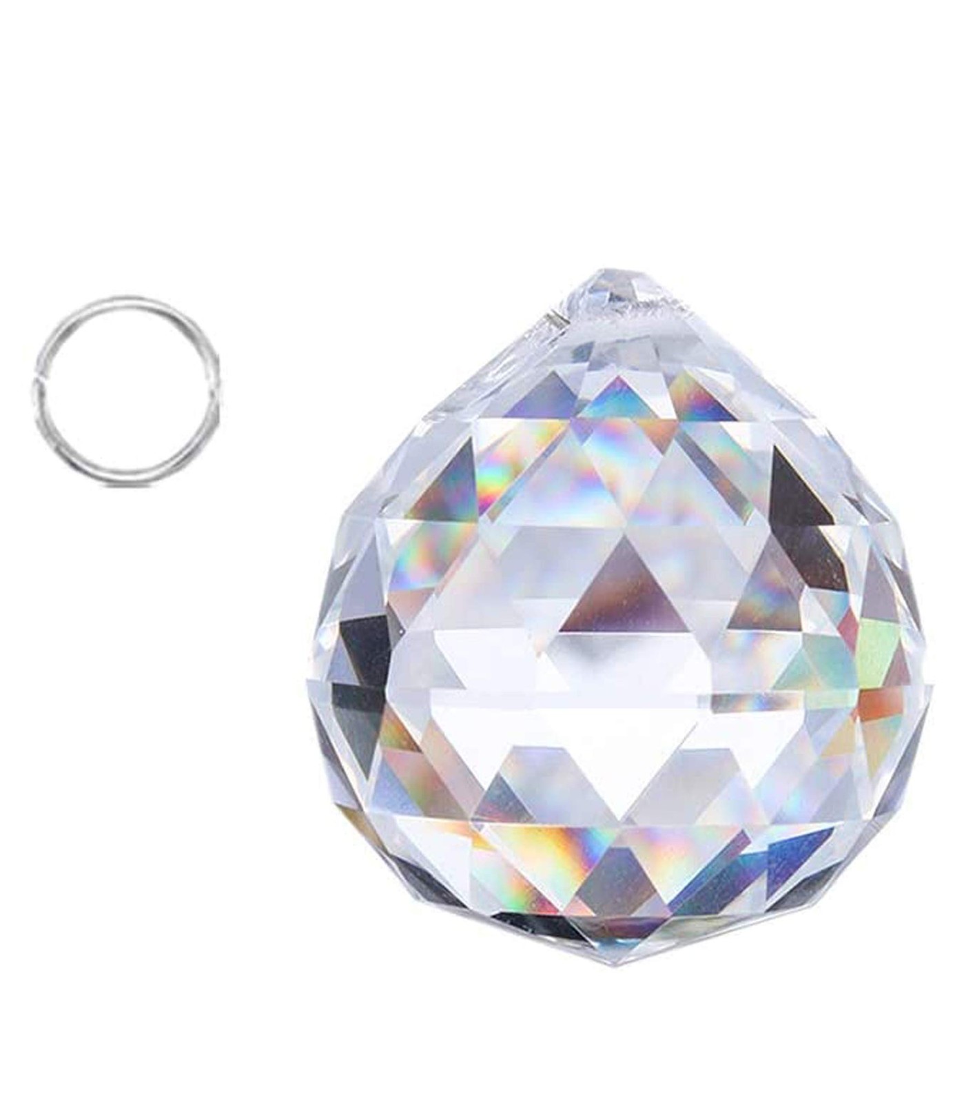 50Mm Clear Crystal Ball Prisms Pendant Suncatcher Hanging Drop Chandelier Part