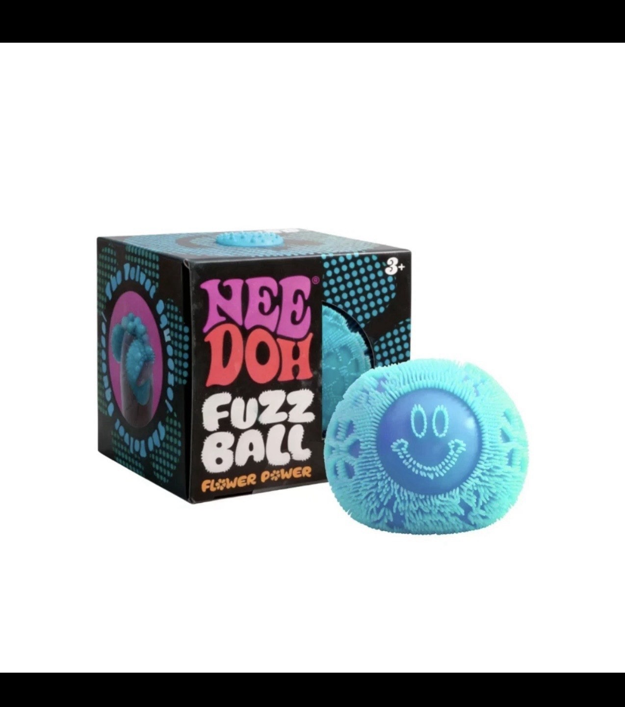 Nee Doh Fuzz Ball «Flower Power» Tactile Squeeze Stress Ball, Multicolor, 3+