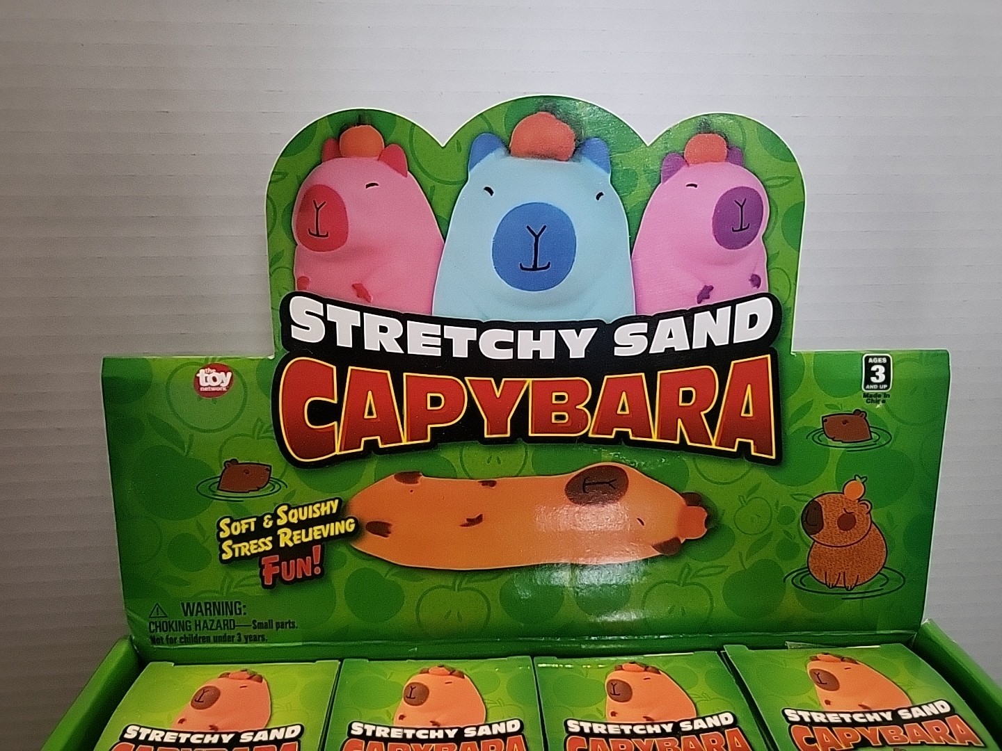 The Toy Network Squish Stretchy Sand Capybara NIB PINK
