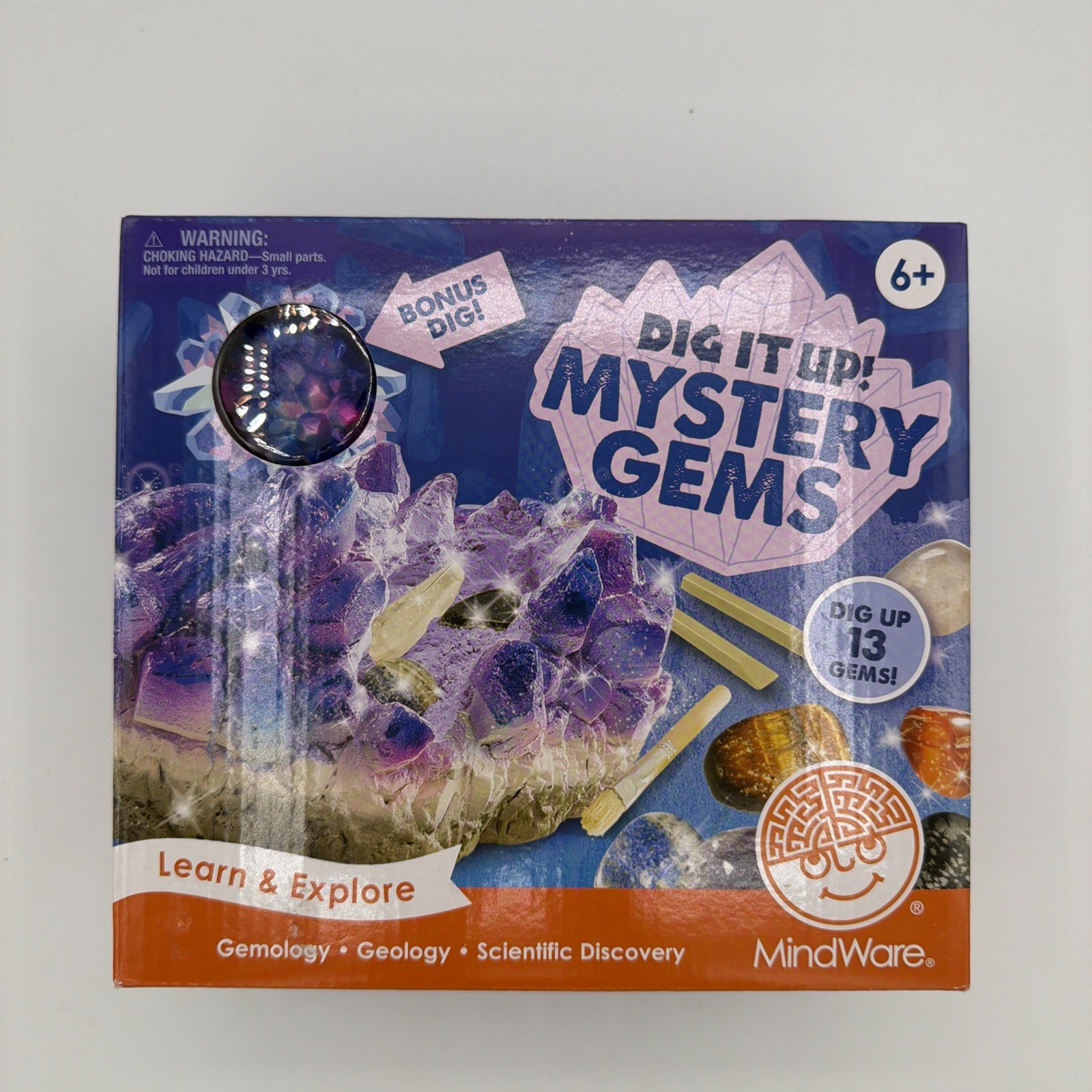 MindWare Dig It Up «Mystery» Gems Science Education Gemology Set, Ages 6+