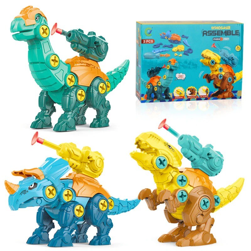 Jurassic Dinosaurs Baby Toys For 3 Years Old Assembly Nuts Model Sets For Kids