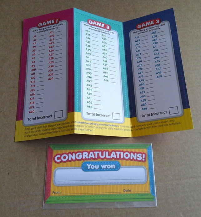 LAKESHORE Are You Ready for Kindergarten? Game Show ~ Age 4 – 5 yrs.