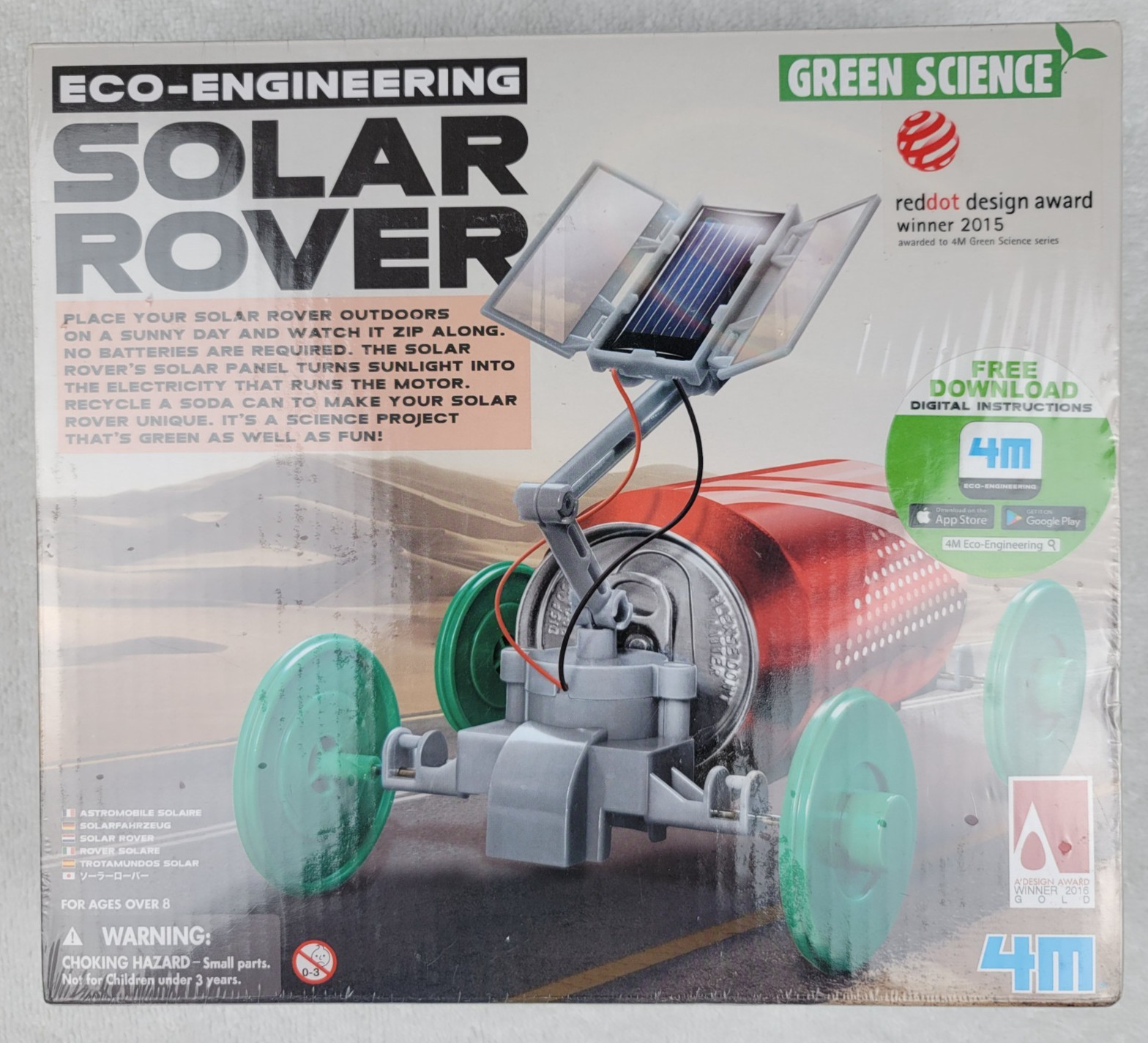 4M Green Science Solar Rover STEM Kit Eco Engineering Toysmith 3782M Sealed