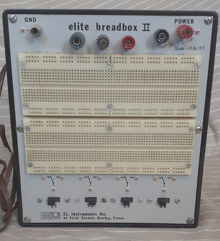 Vintage Elite Breadbox II Prototyping Electronic Experiment Board, Power Supply