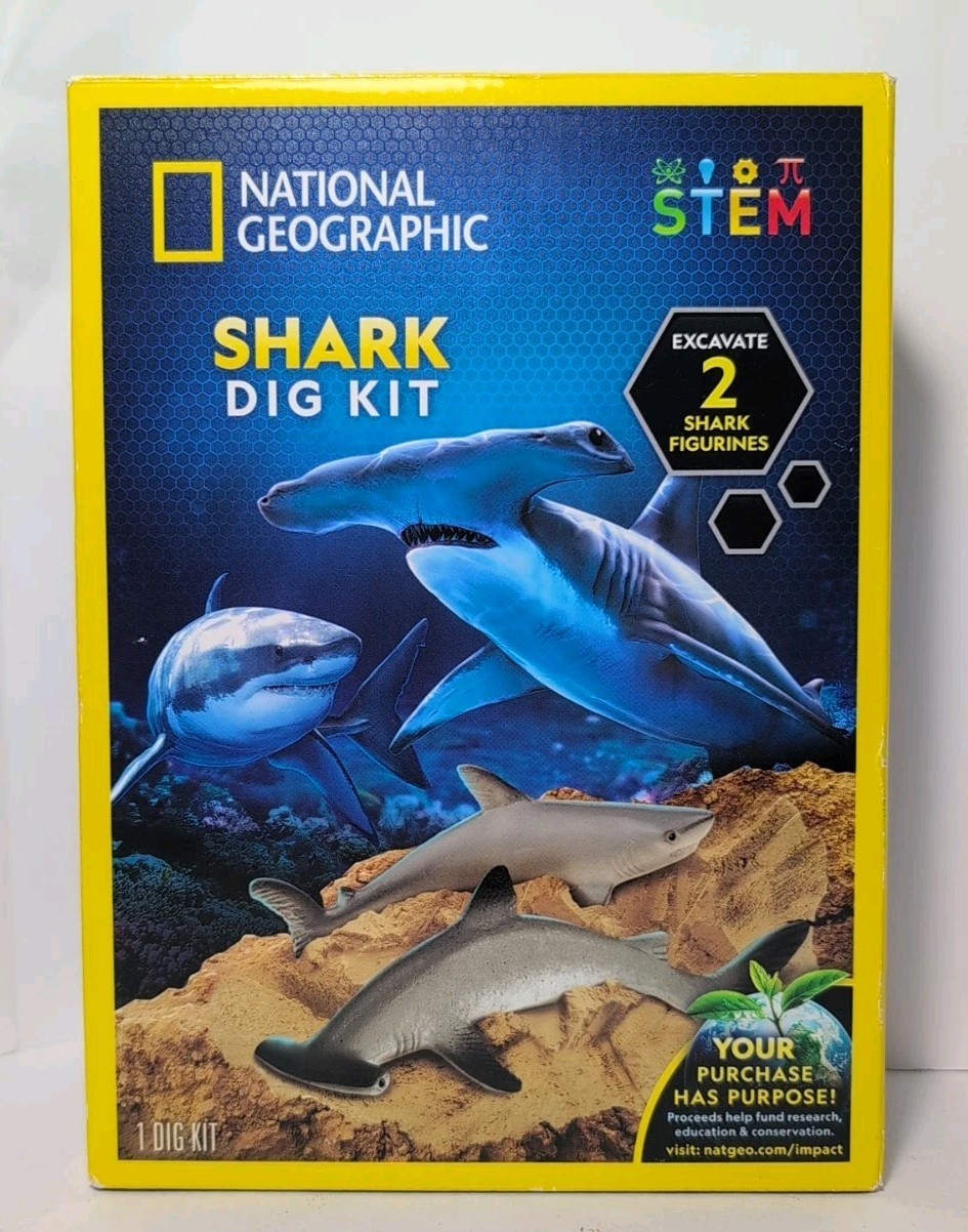 National Geographic Shark Dig Kit – Excavation Science Kit for Kids 8-12 With…