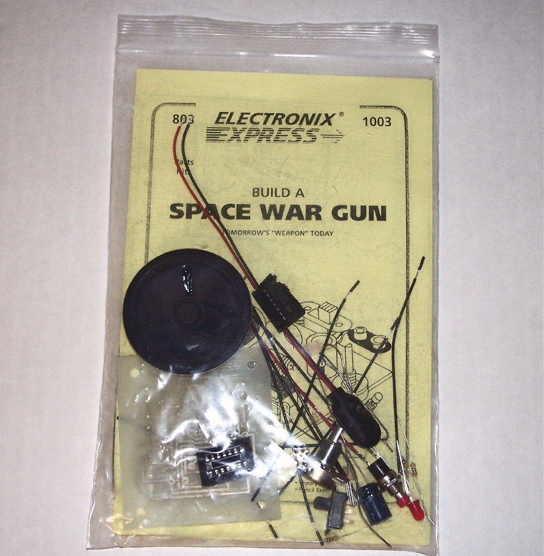 SPACE WAR GUN vintage electronic project UNBUILT science toy SOUND EFFECTS kit