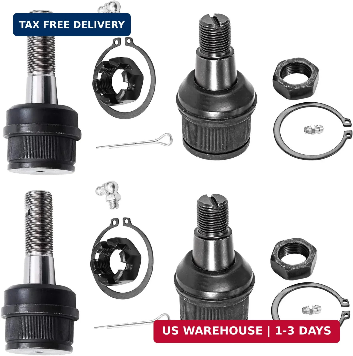 Detroit Axle – 4WD Front 4pc Ball Joints for Ford F-250 F-350 F-450 F-550 Excurs