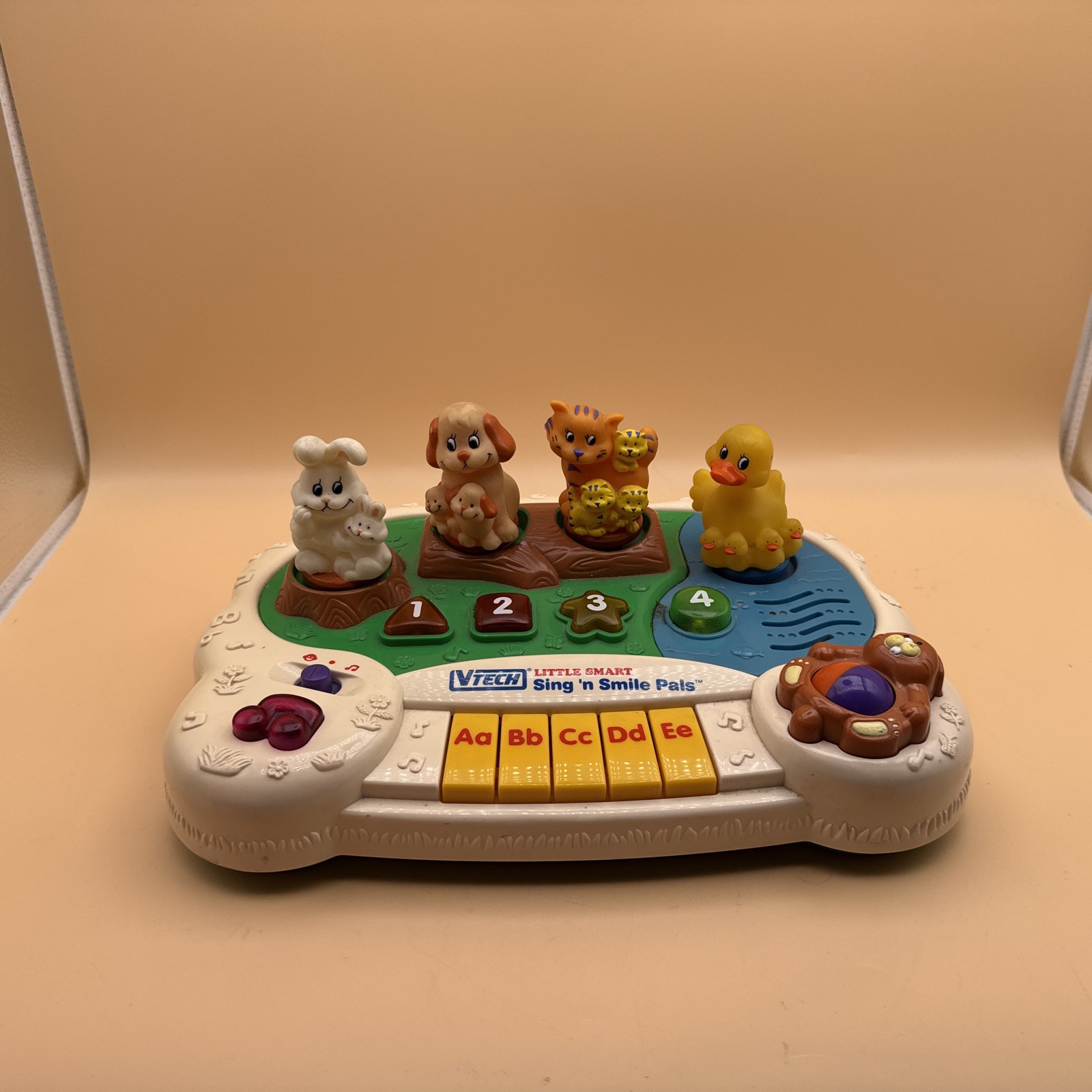 Vtg VTech Little Smart Sing ‘n Smile Pals Piano Animal Lights & Music – Works