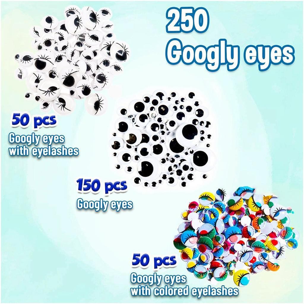 Craft Art Supply Toddlers Age 4-12 Making Kit Wiggle Y More Jar Eyes Project