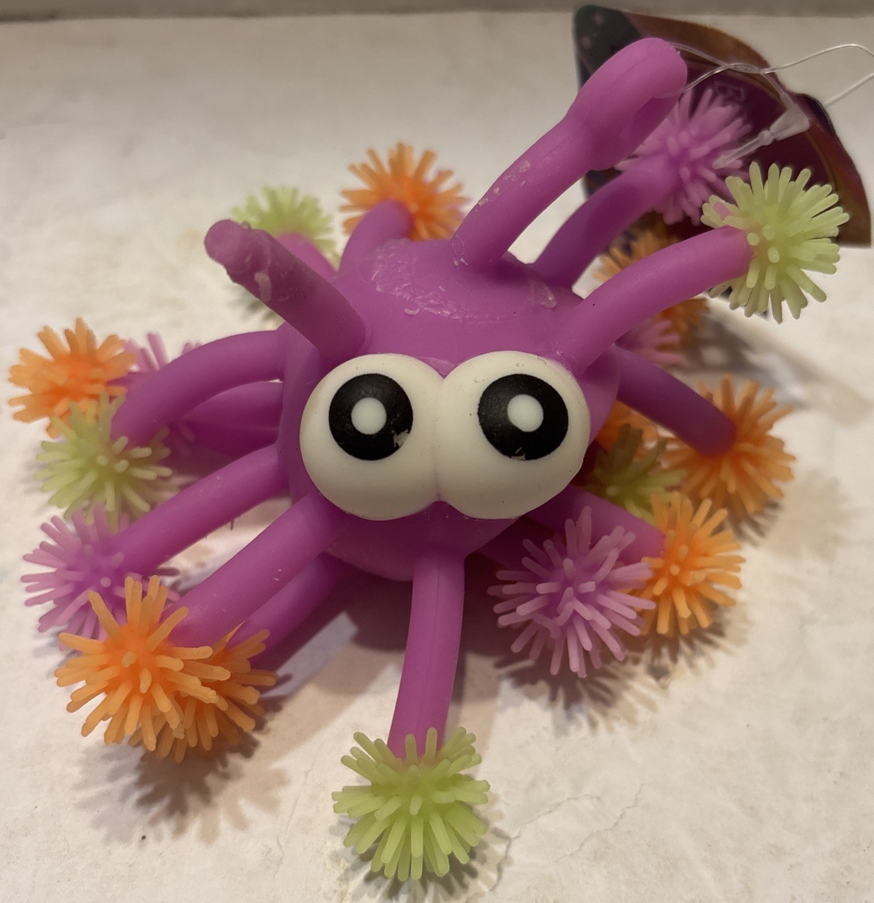 Multi Color Bouncy Stress Creature—Missing One Ending—Fun For Flinging!—24H SHIP