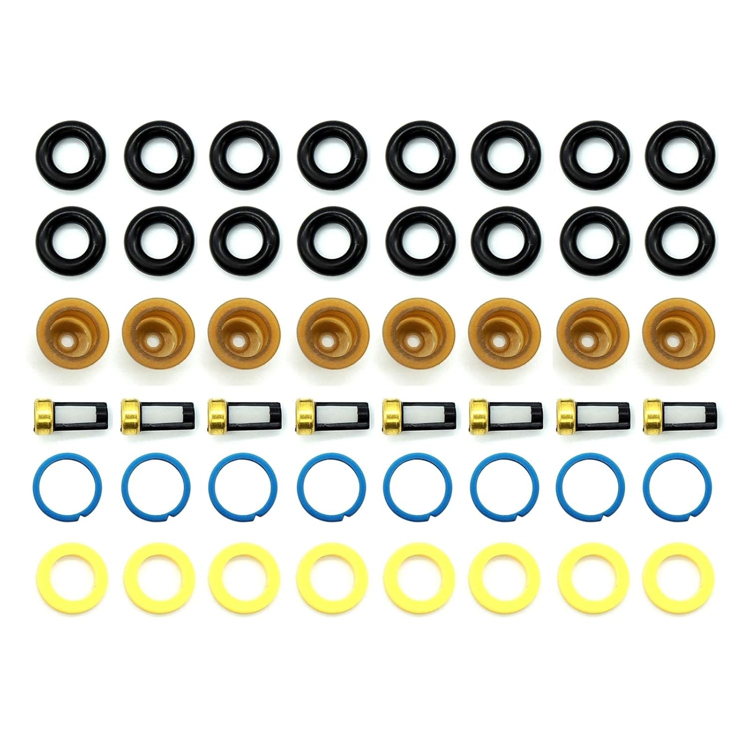HiSport Fuel Injector Seal Kits Compatible with Ford Mercury Lincoln Jeep V8 5.4