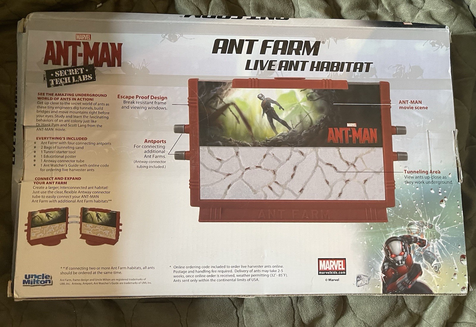 Uncle Milton Marvel Science Ant-Man Ant Farm Live Habitat Secret Tech Labs NIB