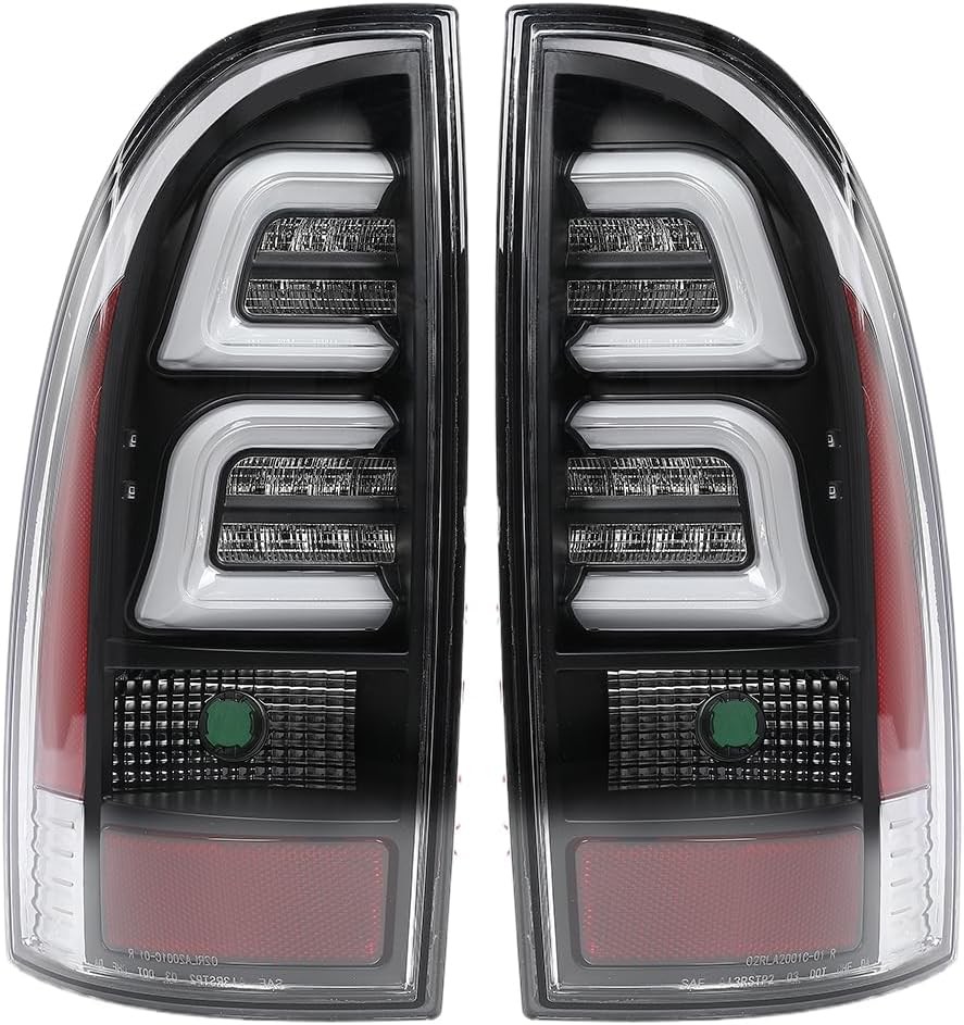 PIT66 LED Tail Lights Toyota Tacoma 2005-2015 Clear Black