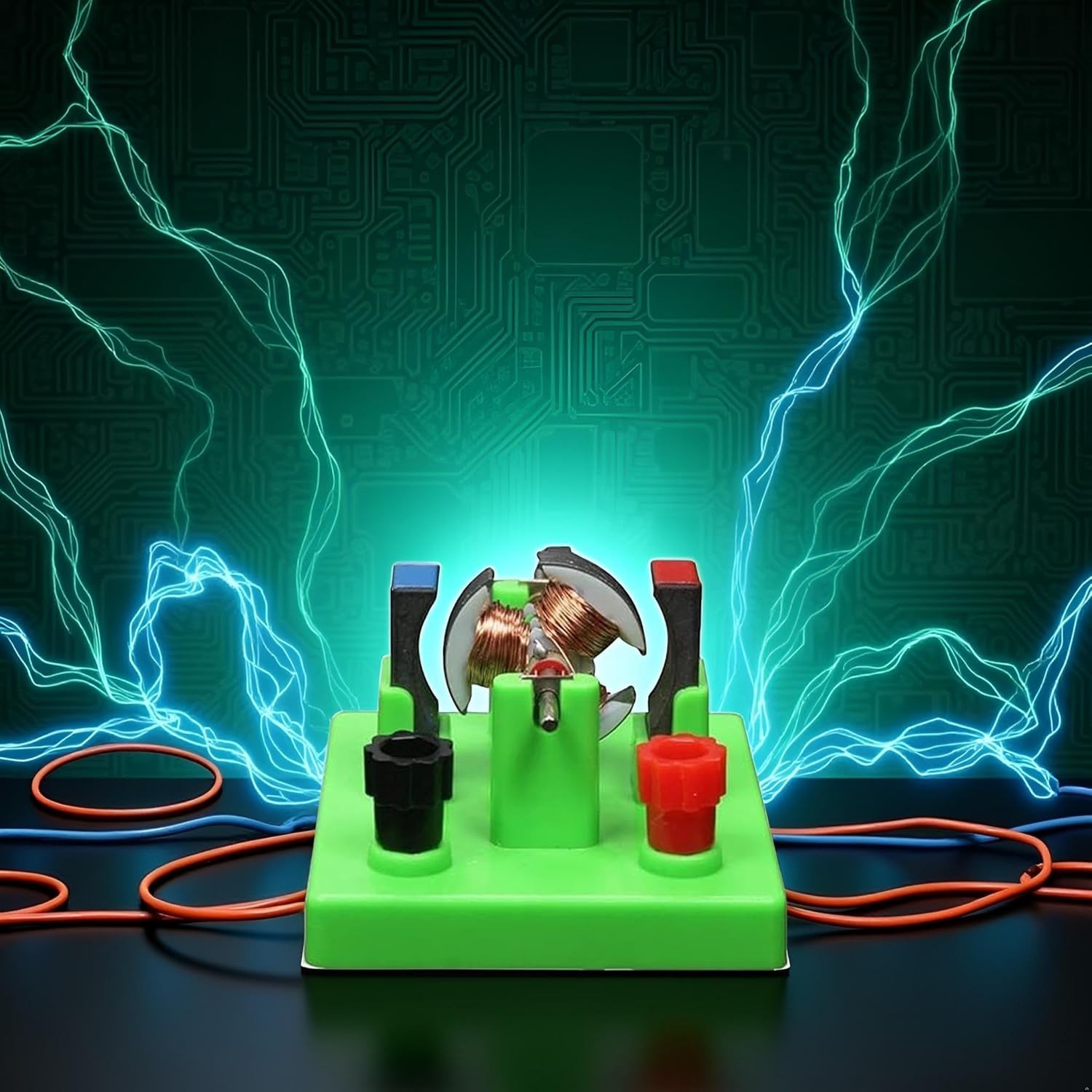 1Pc Green DIY DC Electrical Motor Assemble KIT – STEM Science Lab Educational…