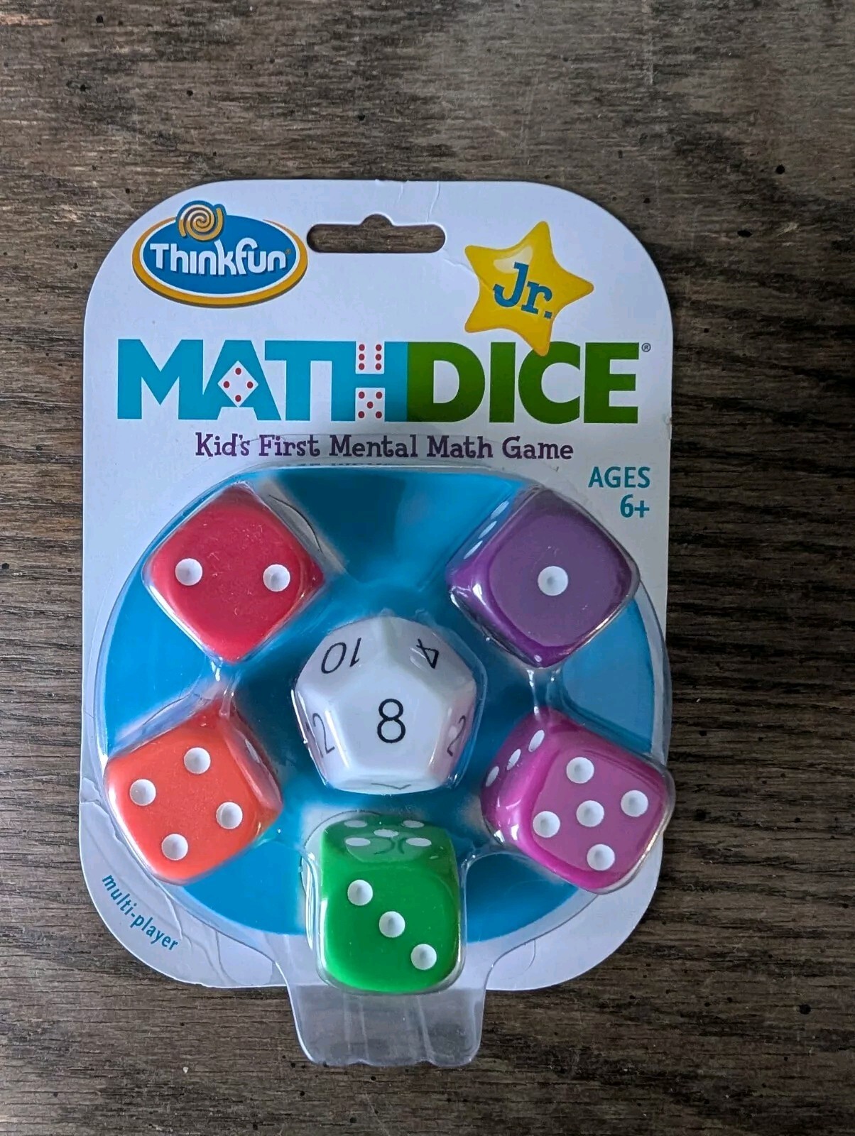 Thinkfun Jr. Math Dice Game Kids First Mental Math Game Ages 6+ NEW SEALED