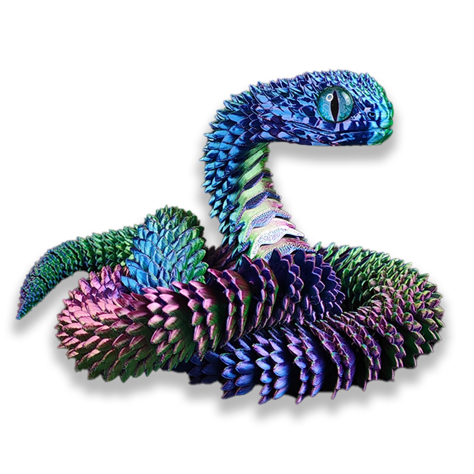 3D Printed Animals-Snake Viper,3D Printed Snake Toys Articulated Snake 3D Pri…