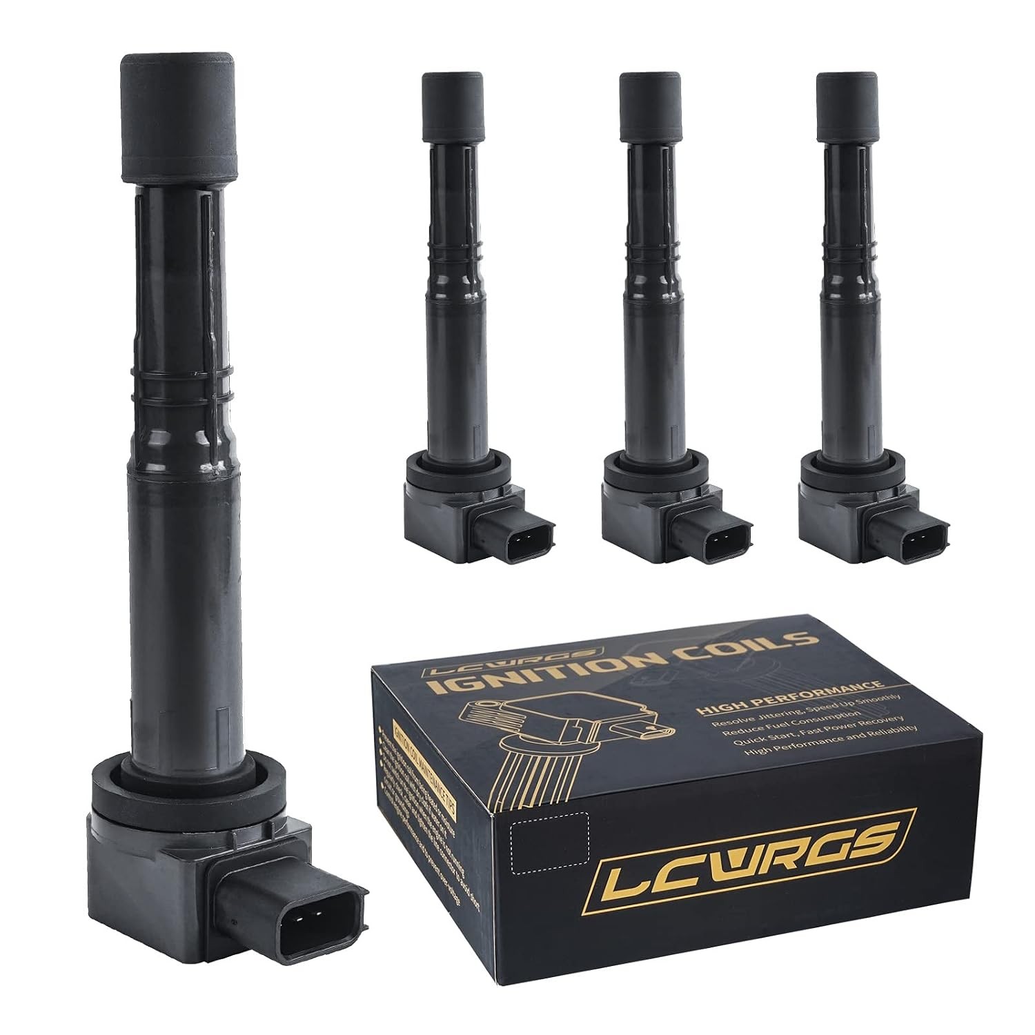 Set of 4 Ignition Coil Pack for Honda CRV Accord Civic SI Element | L4 2.4 2.0 E