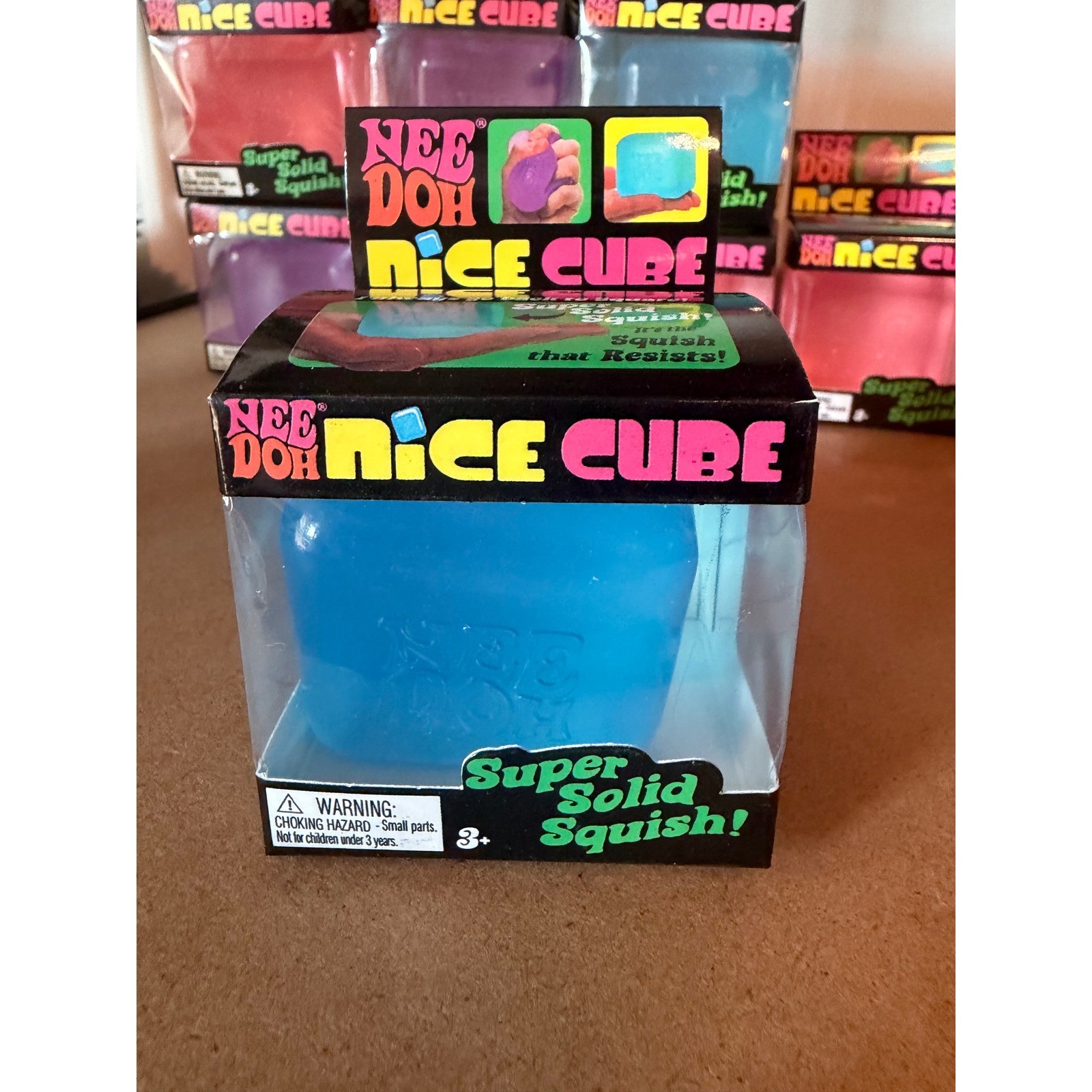 Schylling NeeDoh Nice Cube Blue Super Solid Squish Sensory Fidget Toy NCBND NEW