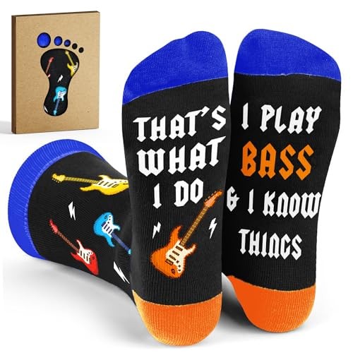 Cool Music Accessories Gifts – Guitar Drum Piano Trumpet Socks, Funny Guitar01
